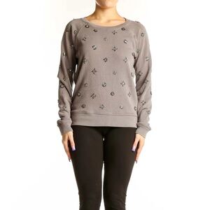 🗻 Vintage Tommy Hilfiger Embellished Knit Sweatshirt